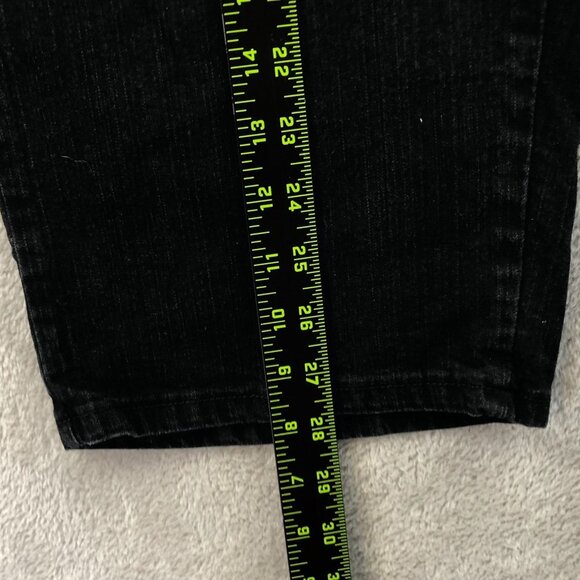 Riders By Lee Womens Capri Jeans Size 16W Black Denim Classic Casual Cropped - Picture 8 of 11